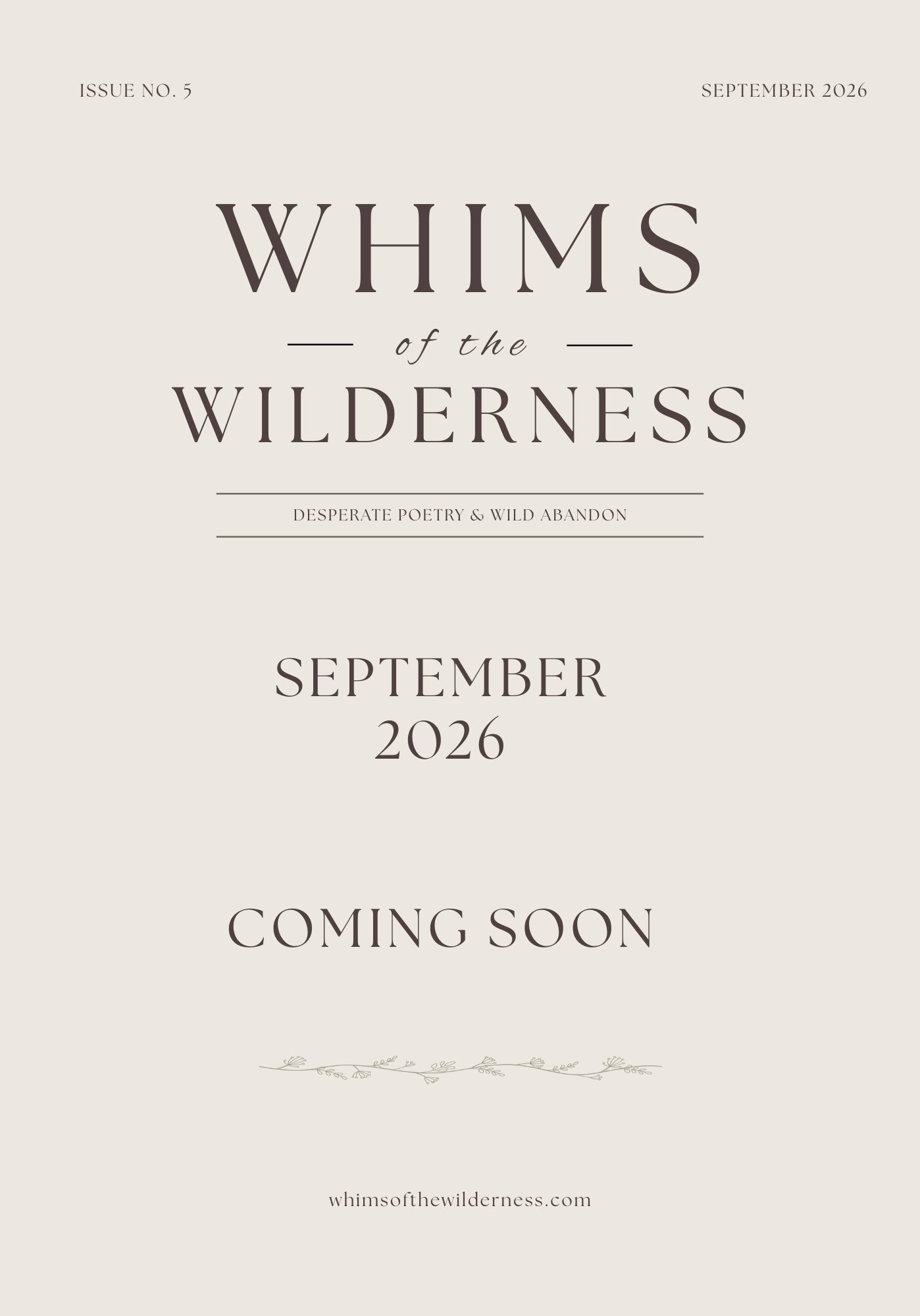 September 2026 - Issue #05 Booklet & Envelope